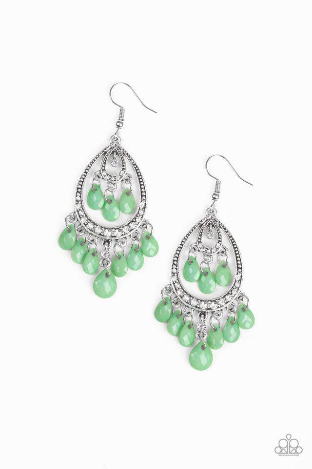 Gorgeously Genie - Green Paparazzi Earrings