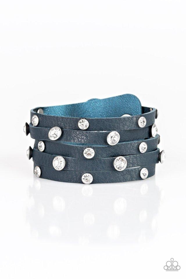 Rhinestone Reputation Blue Paparazzi Urban Bracelet
