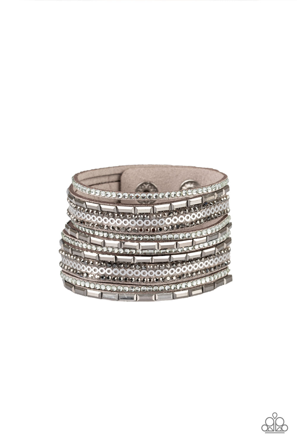 A Wait-and-SEQUIN Attitude - Silver Paparazzi Bracelet