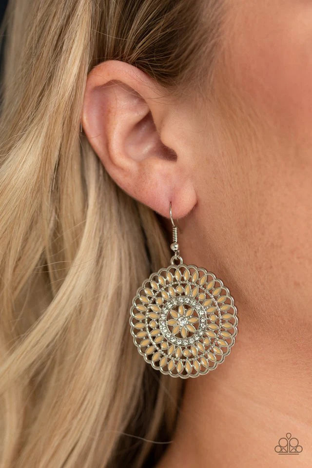 Pinwheel and Deal Brown Paparazzi Earrings