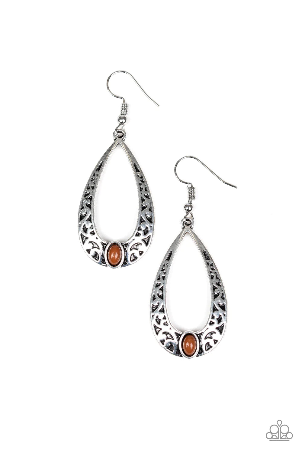 Colorfully Charismatic Brown Paparazzi Earrings