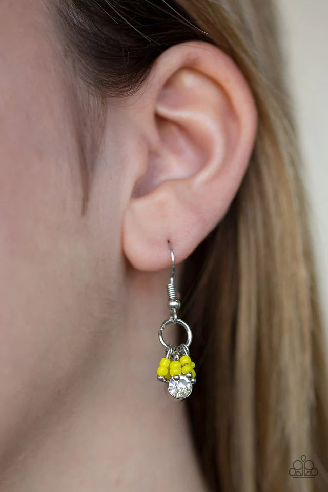 Twinkling Trinkets Yellow Paparazzi Earrings