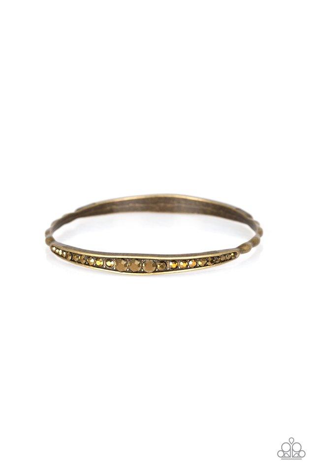Just Sparkle and Wave Brass Paparazzi Bracelet
