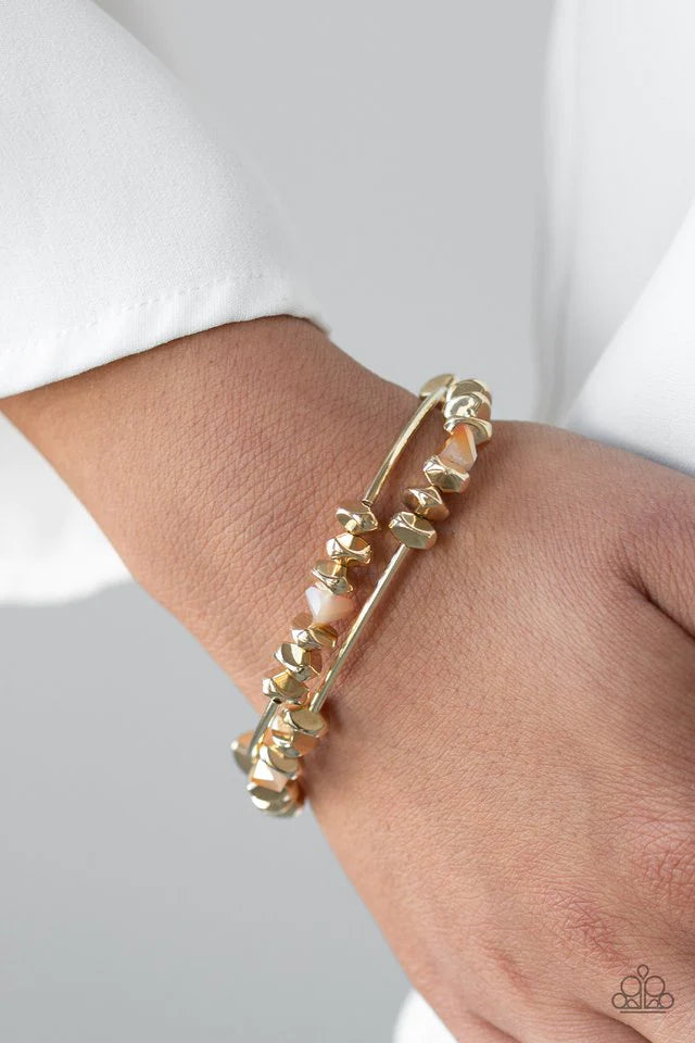 Get The Glow On The Road Gold Paparazzi Bracelet