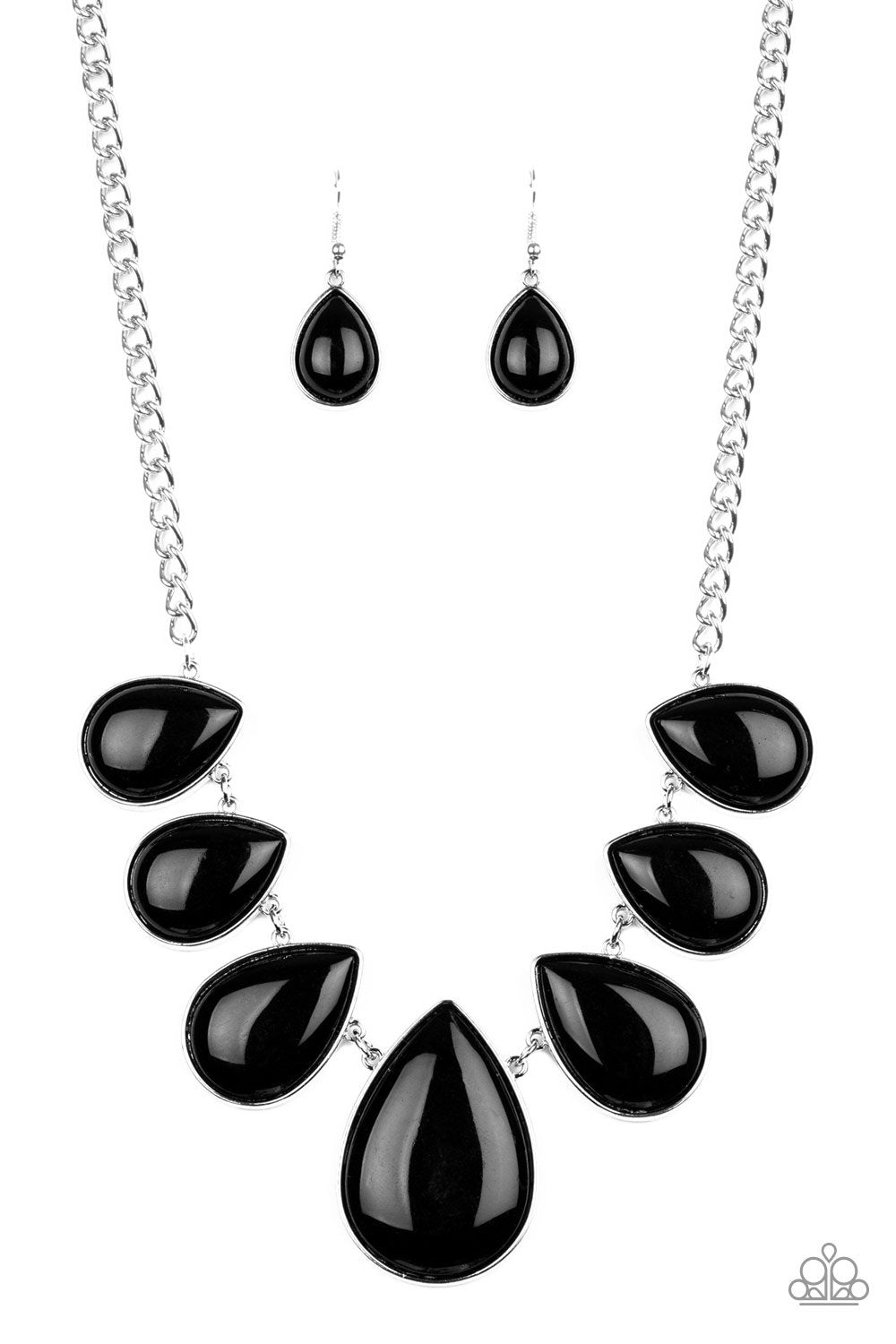 Drop Zone Black Paparazzi Necklace