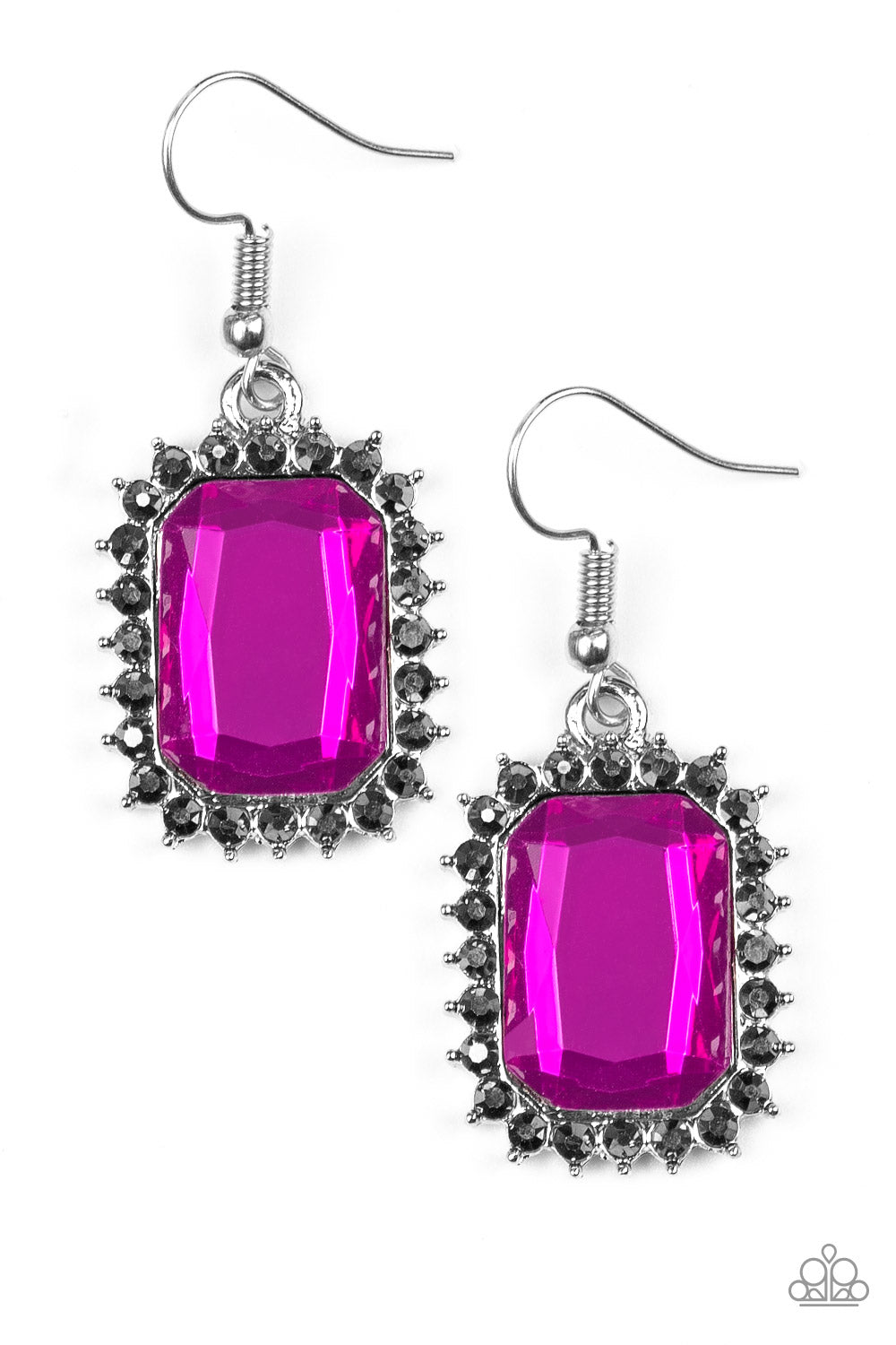 Downtown Dapper – Pink Paparazzi Earrings