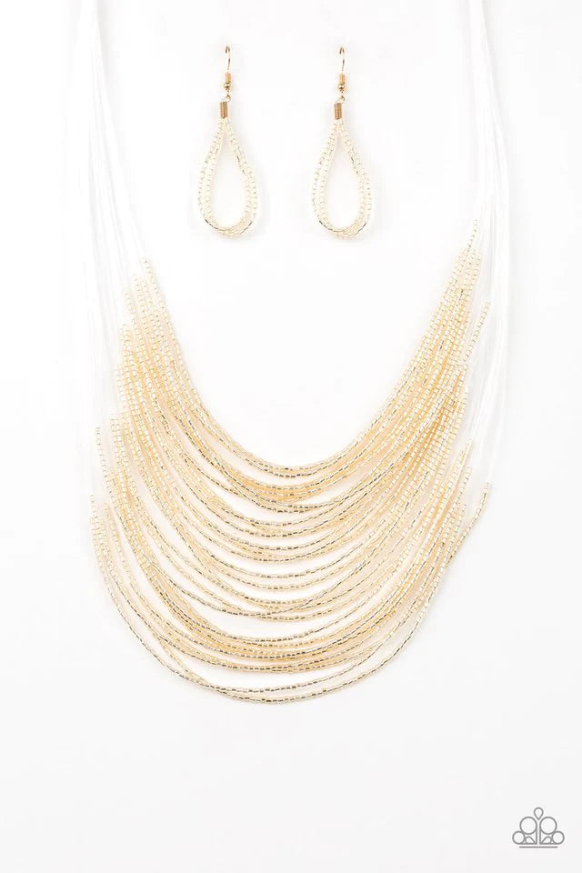 Catwalk Queen Gold Paparazzi Necklace