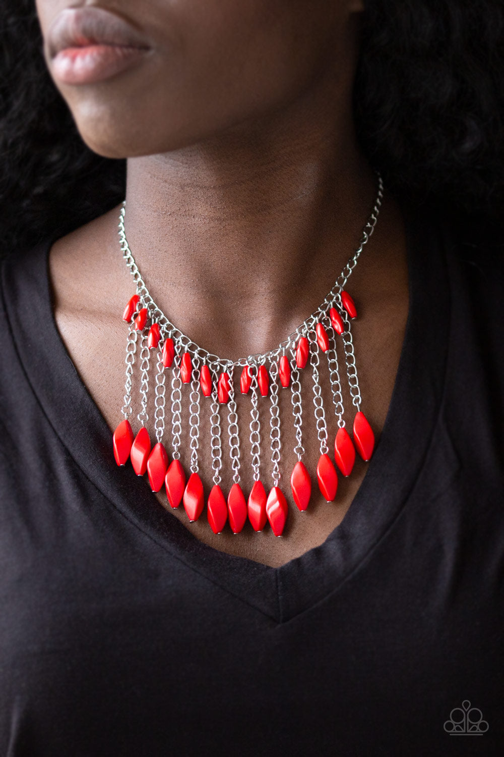 Venturous Vibes - Red Paparazzi Necklace