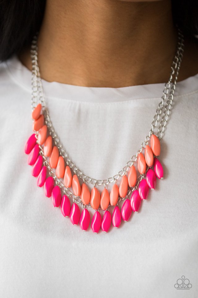 Beaded Boardwalk - Pink Paparazzi Necklace