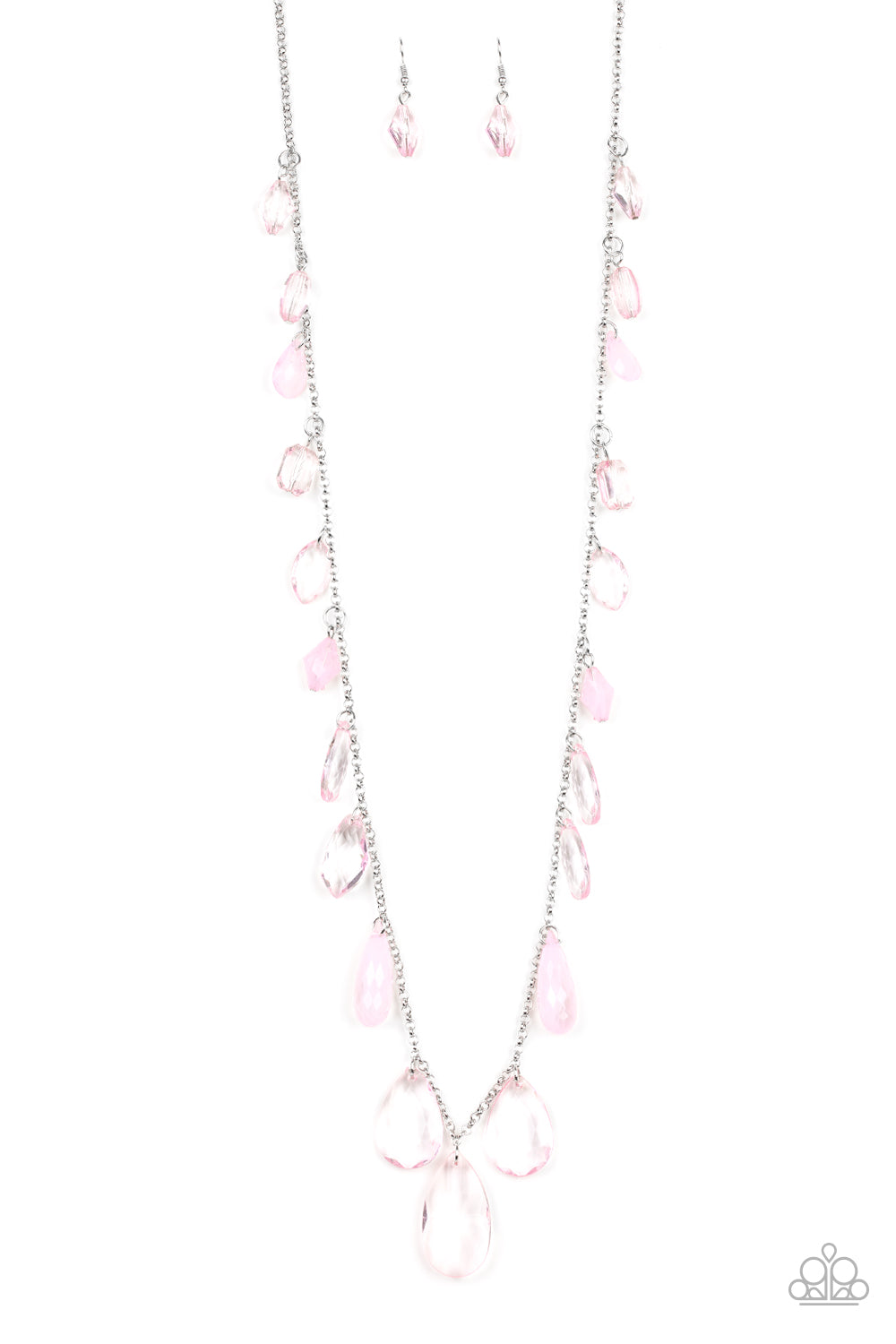 GLOW And Steady Wins The Race - Pink Paparazzi Necklace