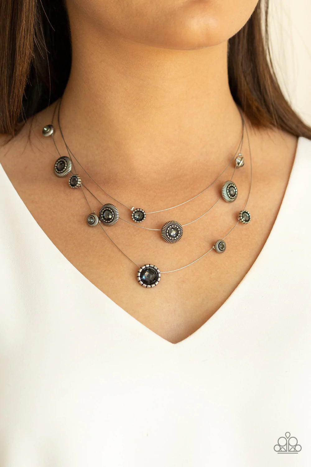 SHEER Thing Silver Paparazzi Necklace