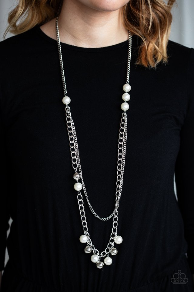 Modern Musical White Paparazzi Necklace