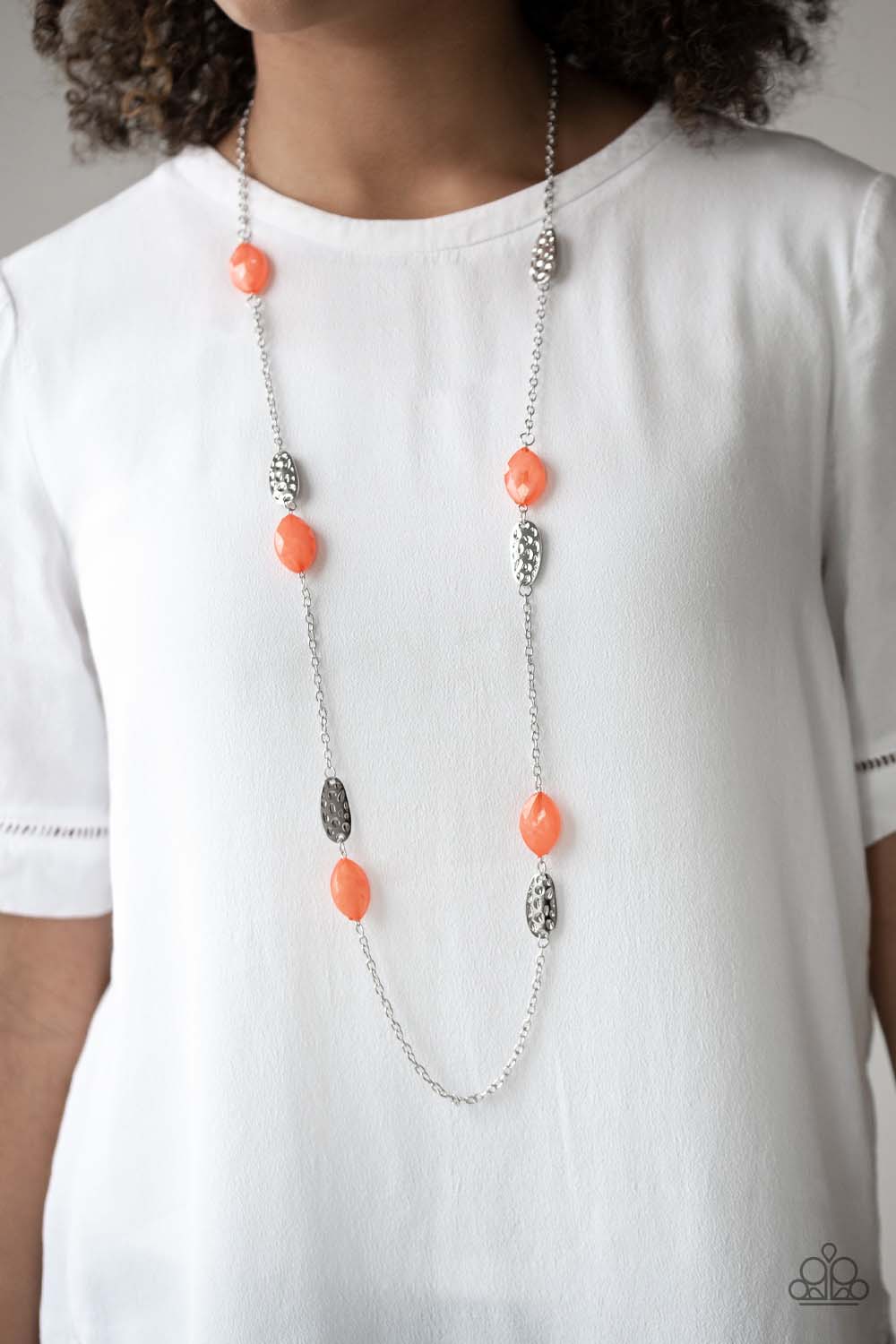 Beachfront Beauty Orange Paparazzi Necklace