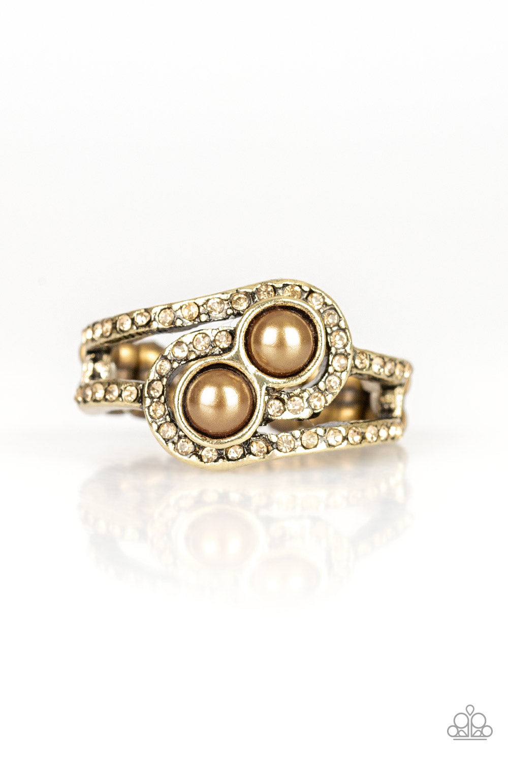 Collect Up Front - Brass Paparazzi Ring