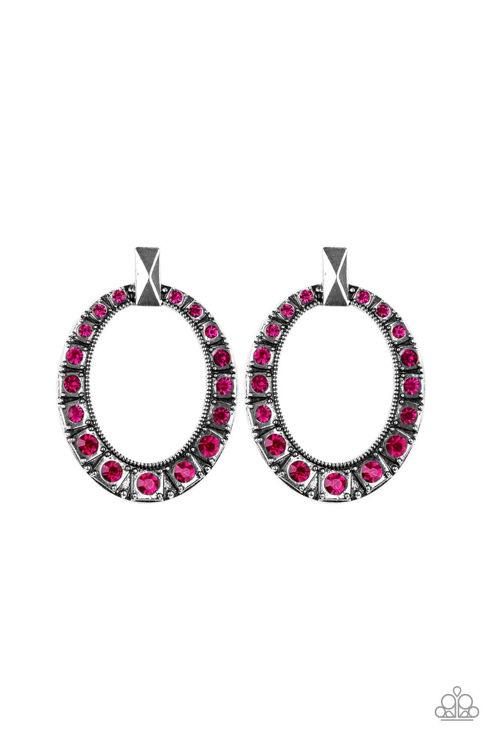 All For GLOW Pink Paparazzi Earrings