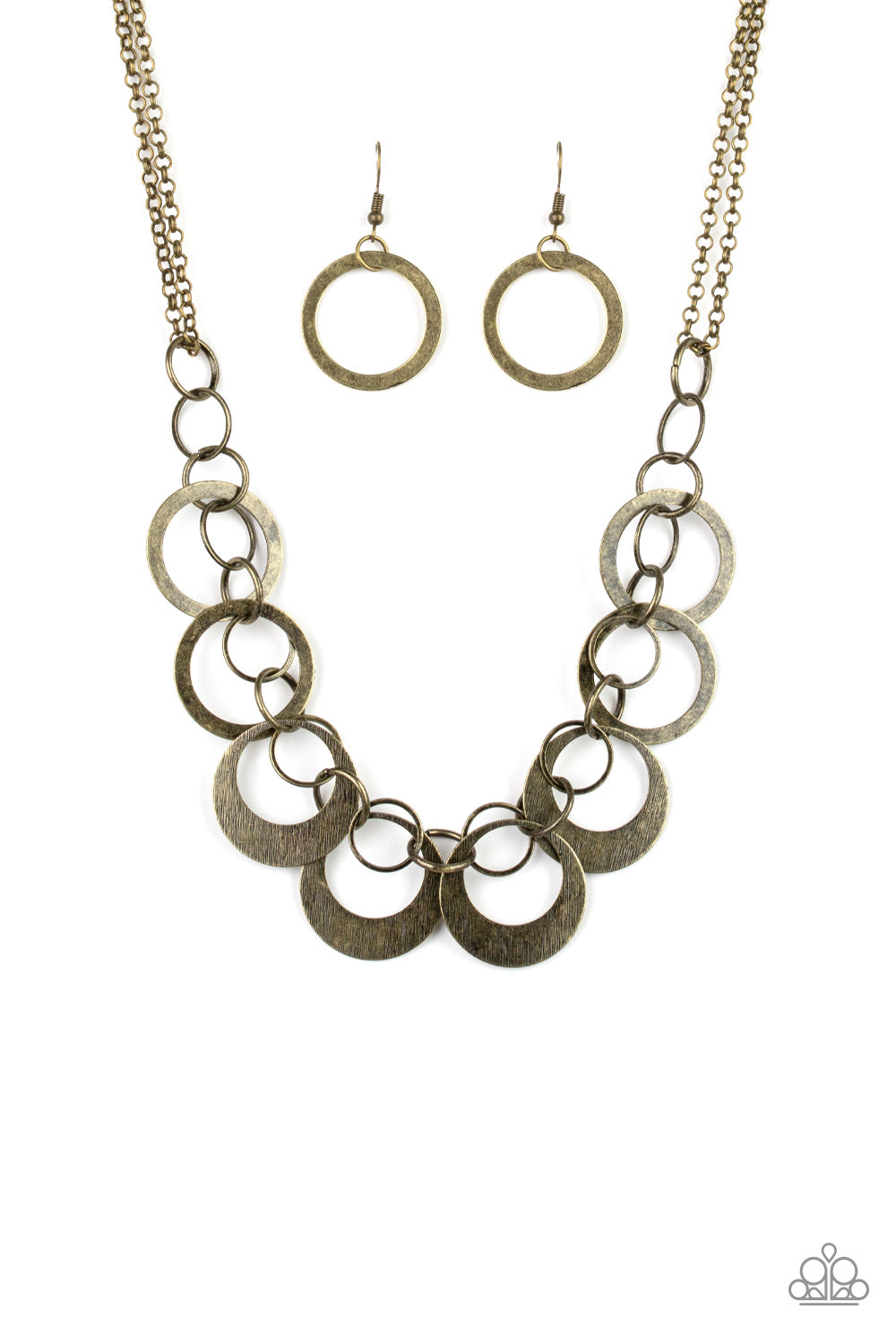 In Full Orbit - Brass Paparazzi Necklace