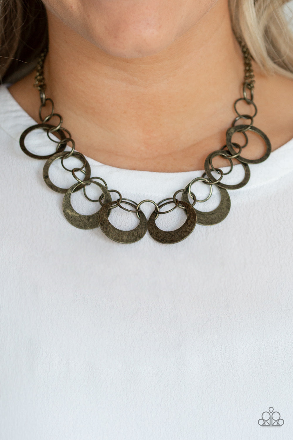 In Full Orbit - Brass Paparazzi Necklace