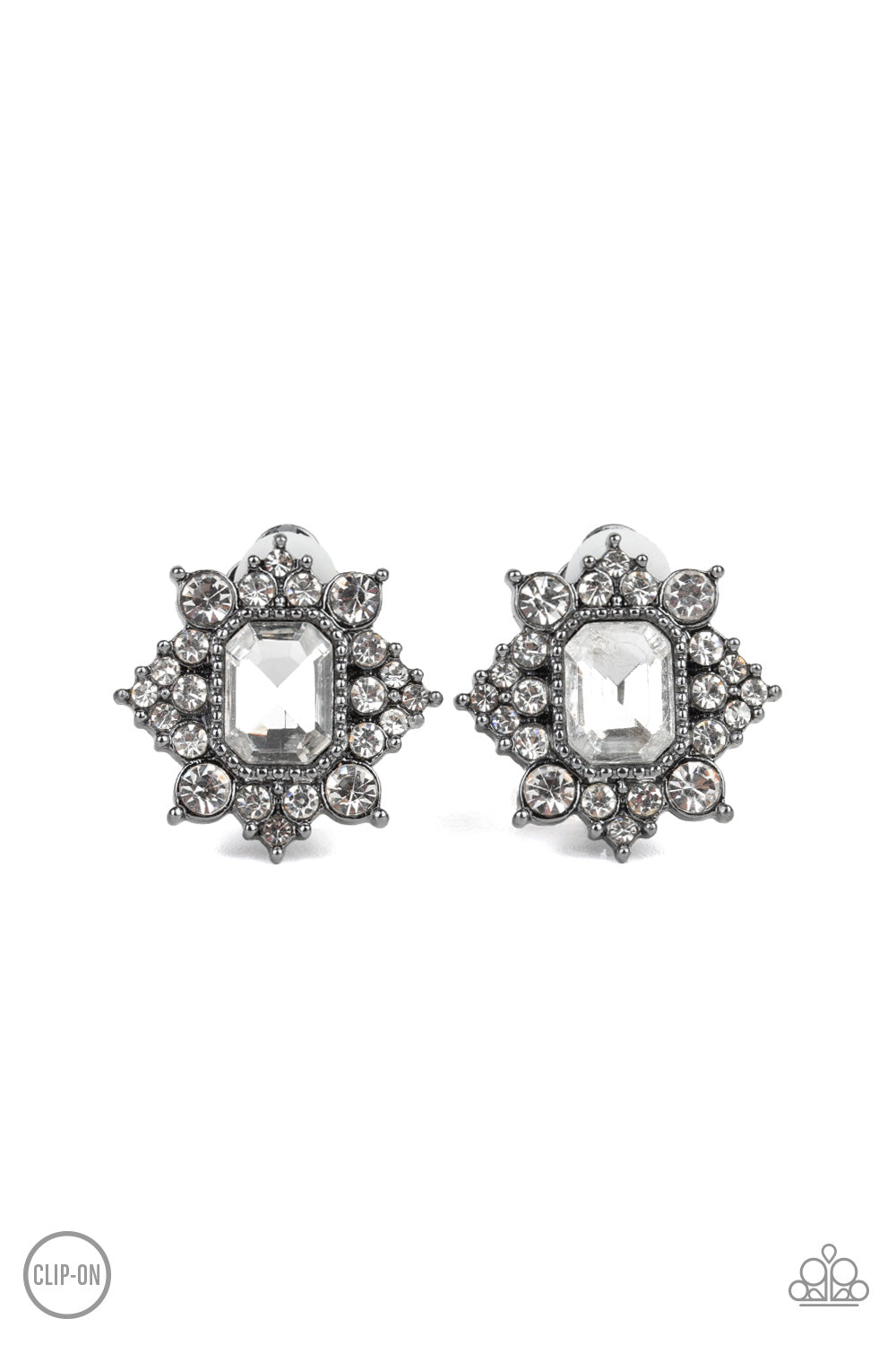 Interstellar Sparkle - Black Paparazzi Clip On Earrings