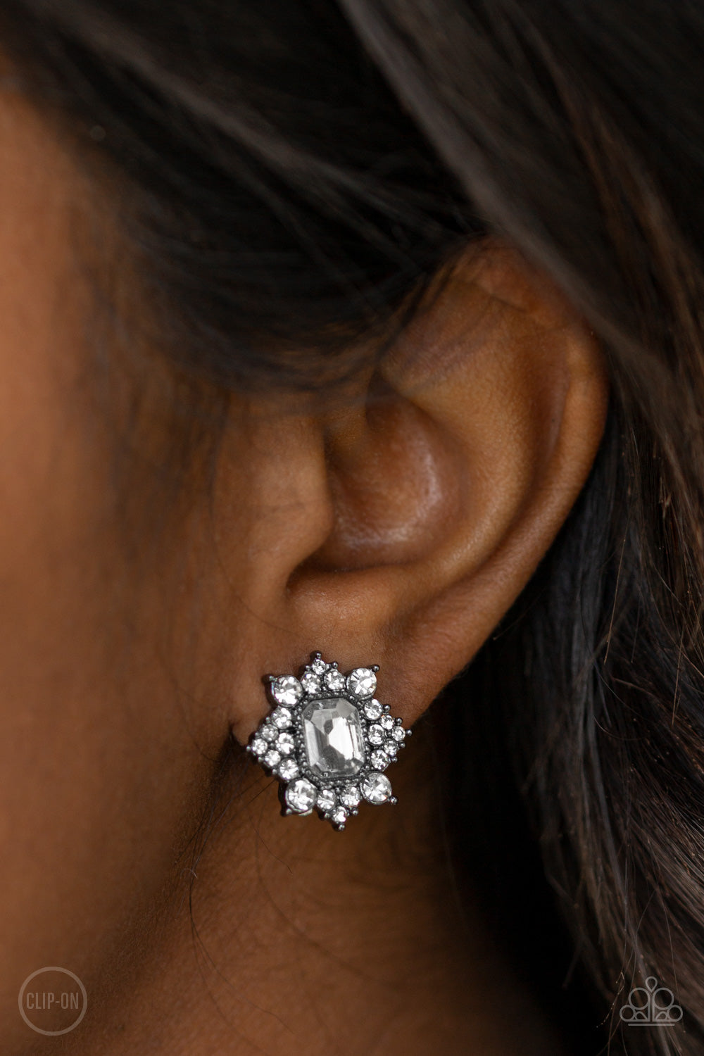 Interstellar Sparkle - Black Paparazzi Clip On Earrings