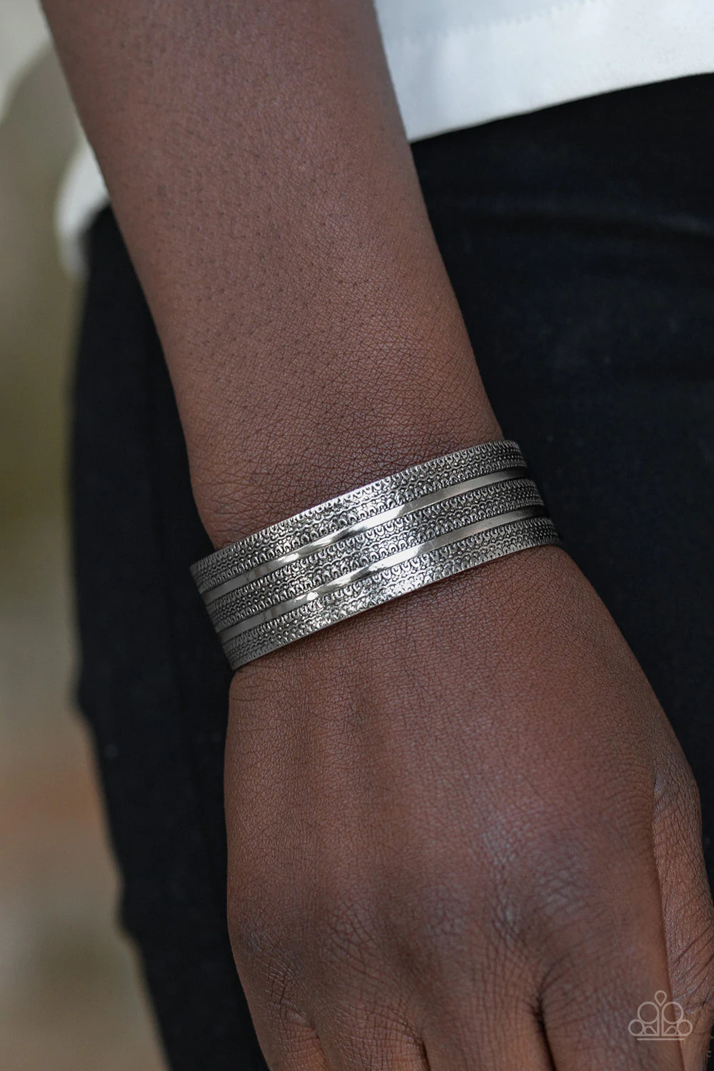Patterned Plains - Silver Paparazzi Bracelet