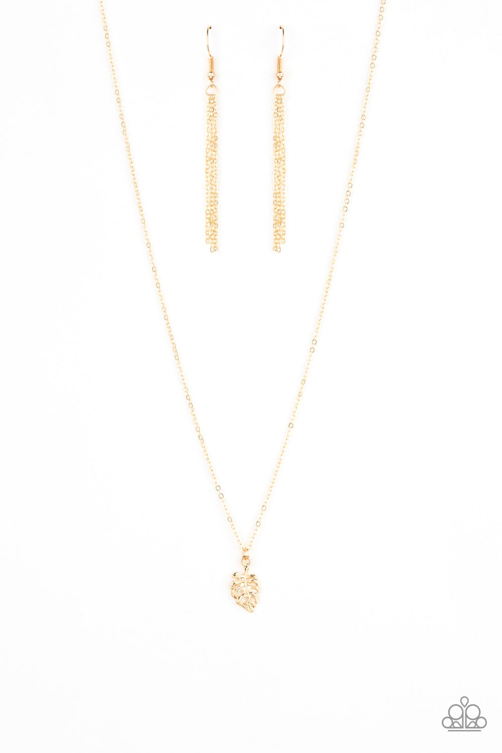 Palm Tree Retreat Gold Paparazzi Necklace