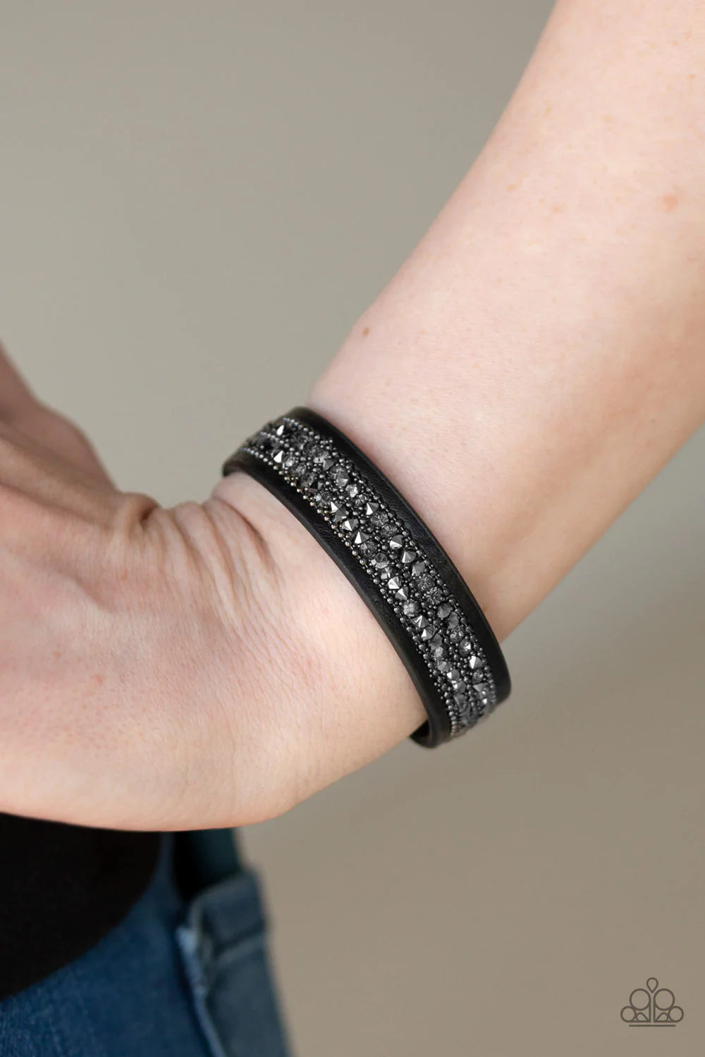 Crunch Time Black Paparazzi Urban Bracelet