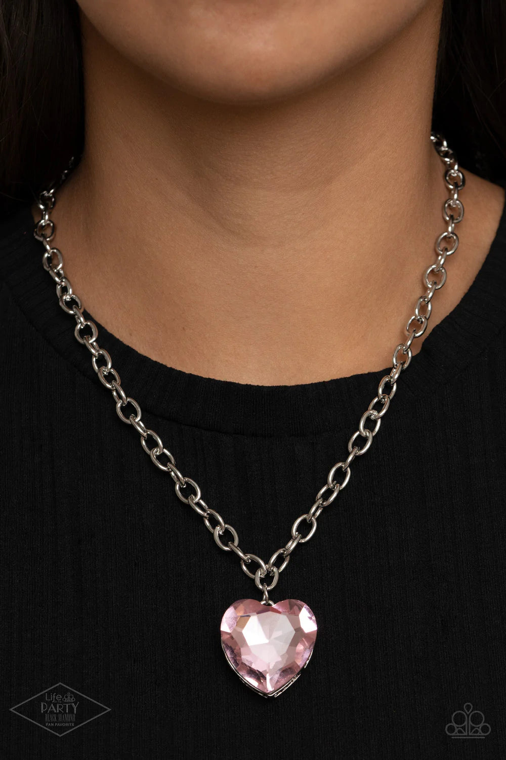 Flirtatiously Flashy Pink Paparazzi Necklace