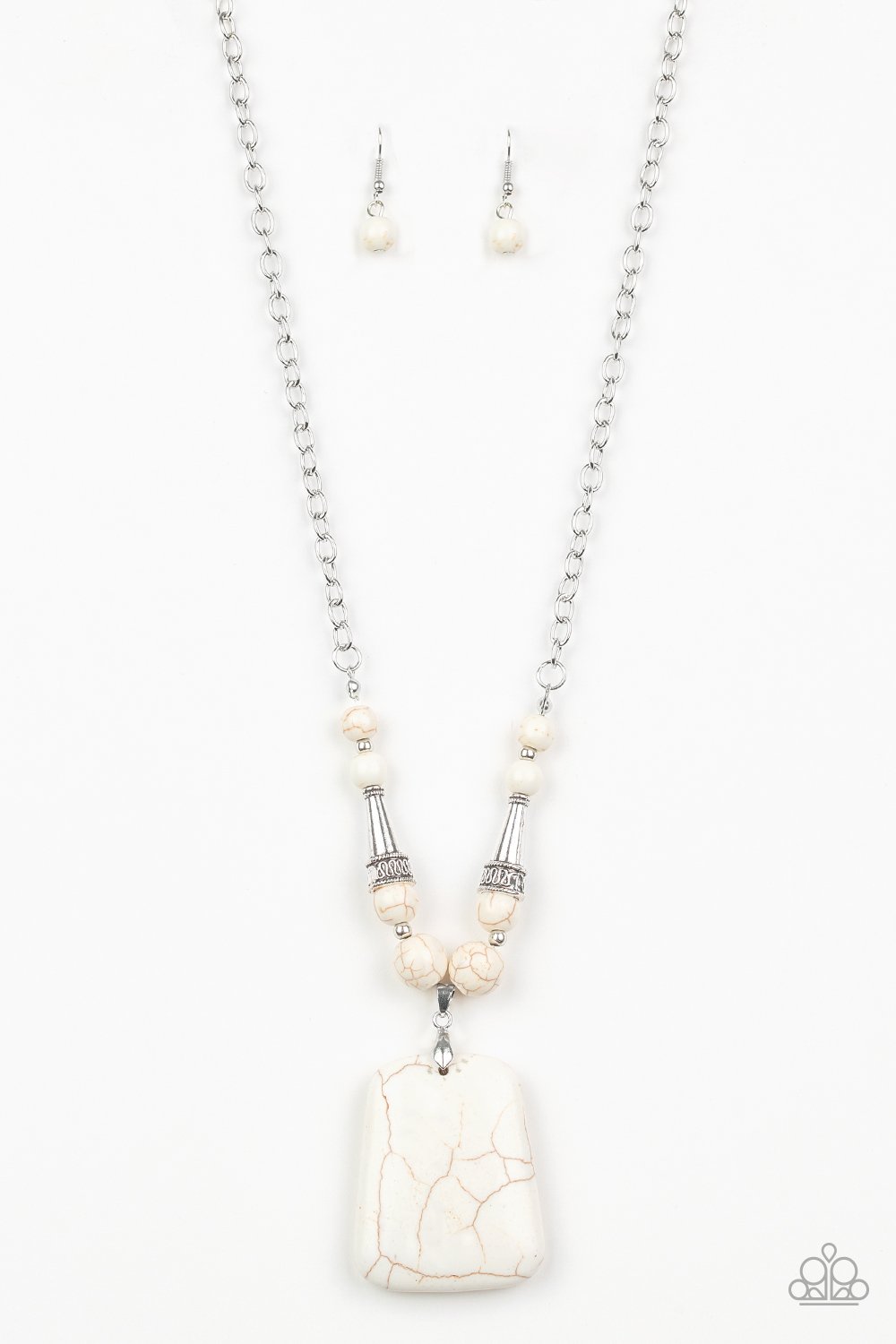 Sandstone Oasis White Paparazzi Necklace