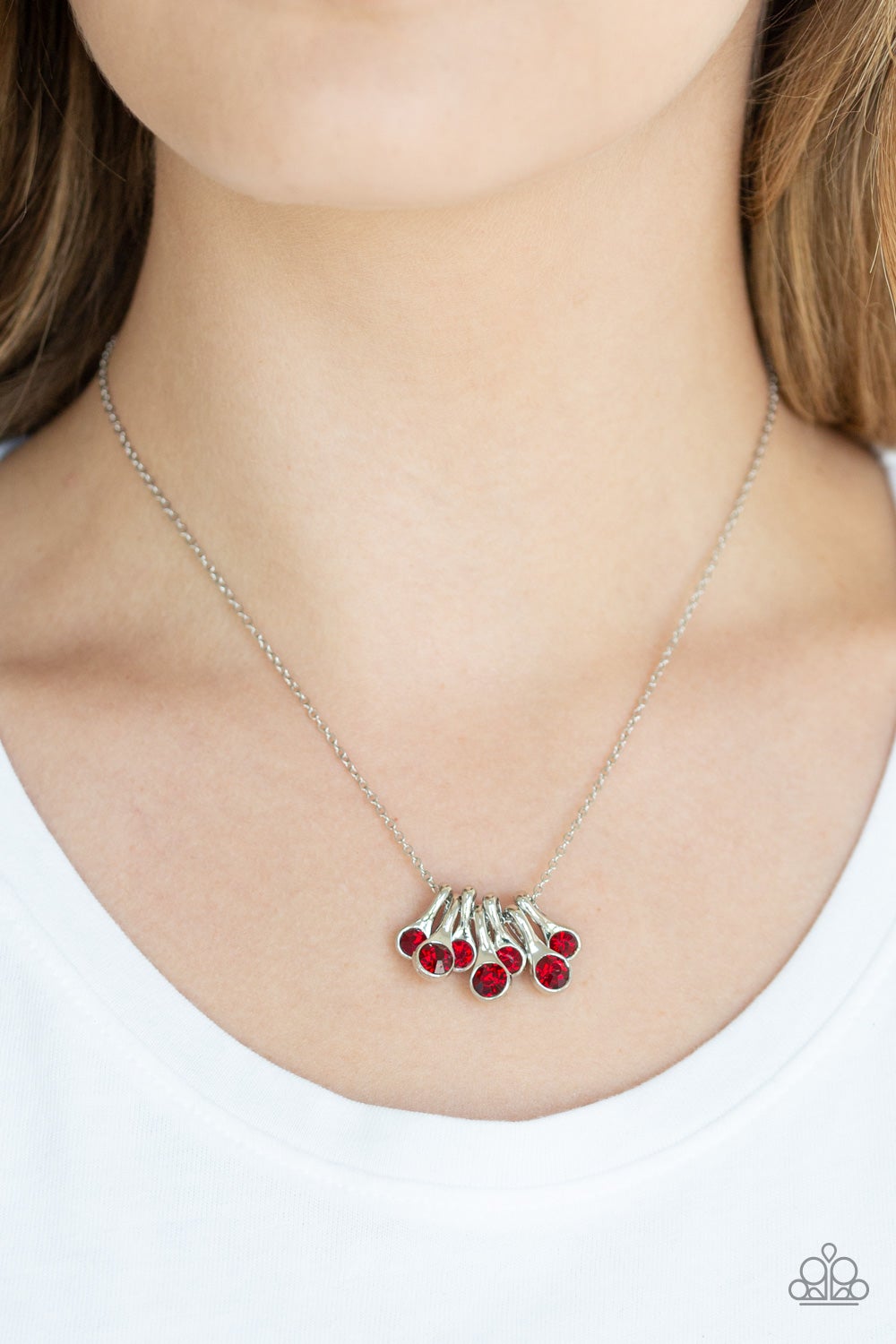 Slide Into Shimmer Red Paparazzi Necklace
