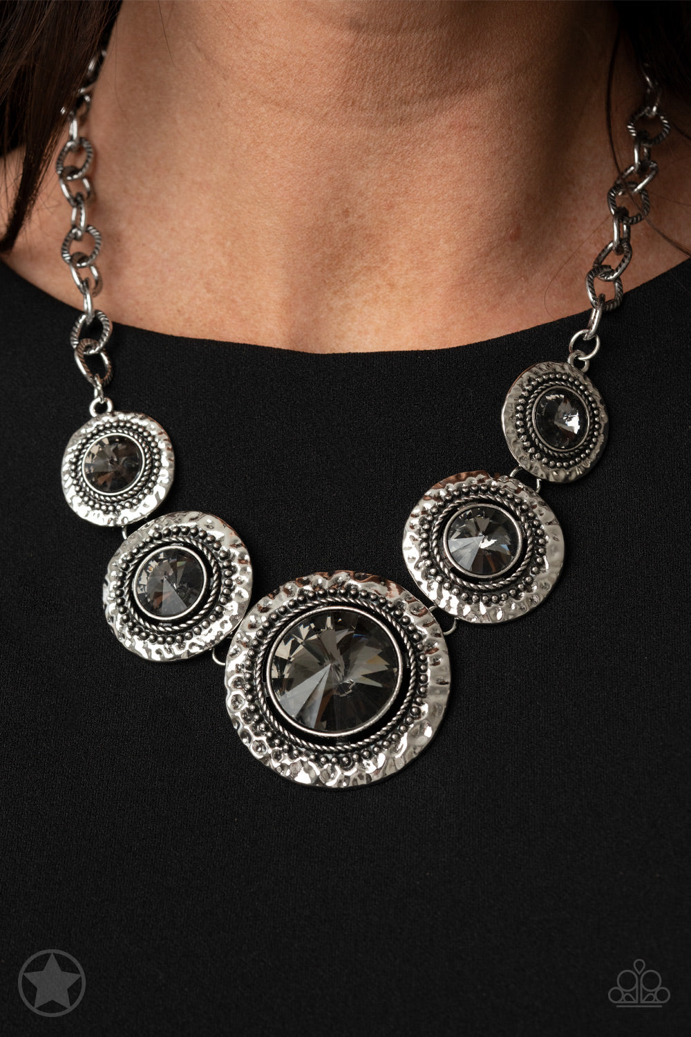 Global Glamour Silver Paparazzi Blockbuster Necklace