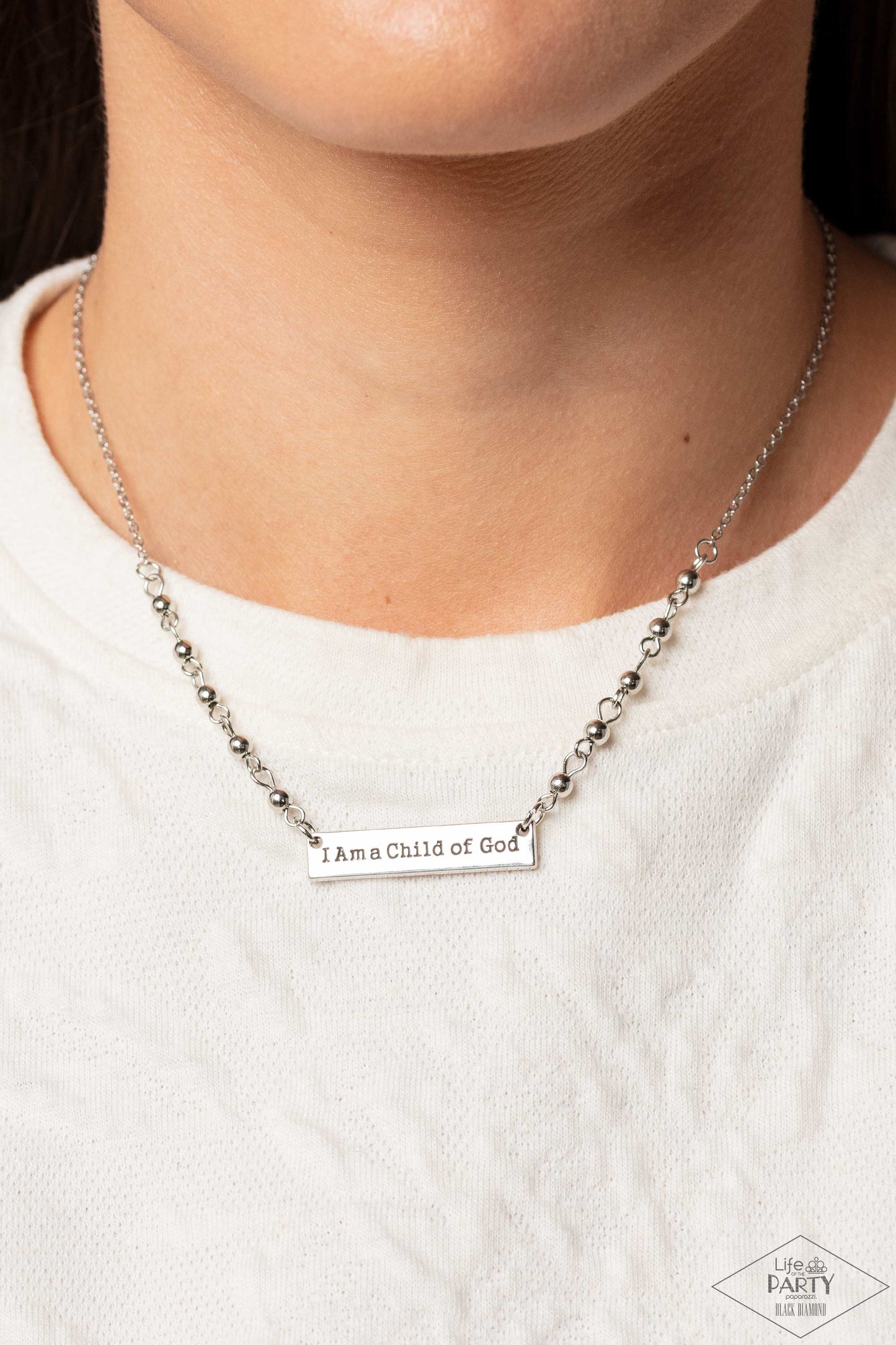 Send Me An Angel - Silver Paparazzi Life of the Party Necklace