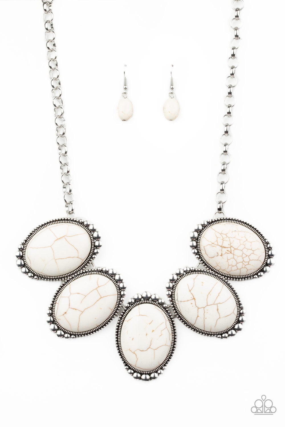 Prairie Goddess White Paparazzi Necklace