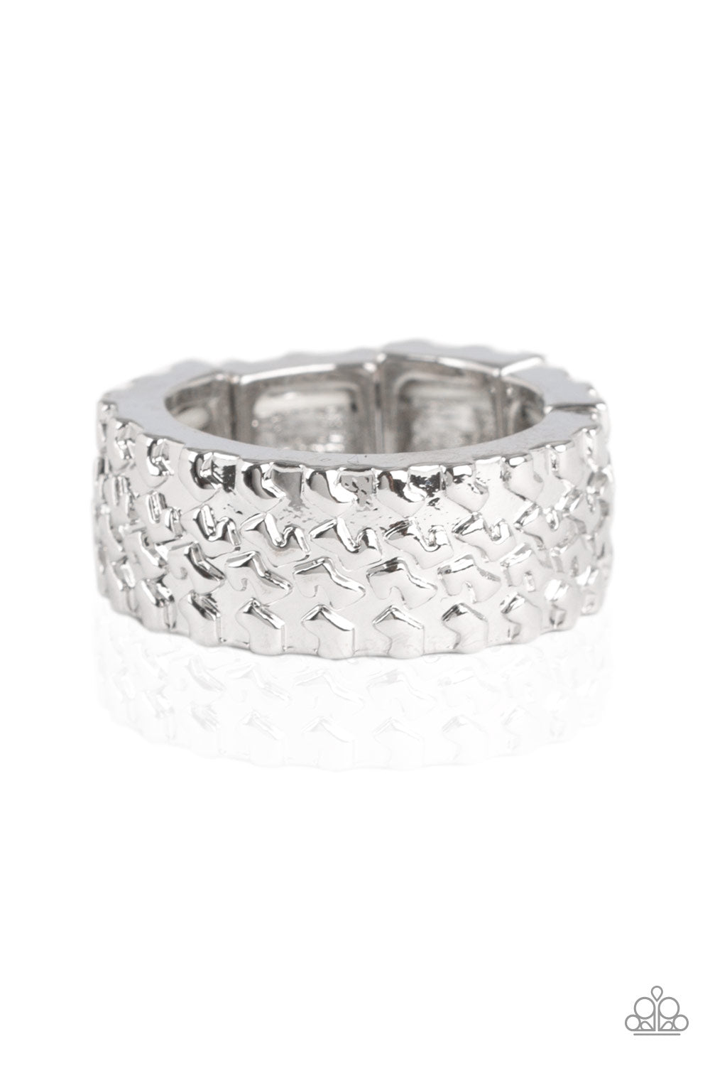 All Wheel Drive - Silver Paparazzi Urban Ring