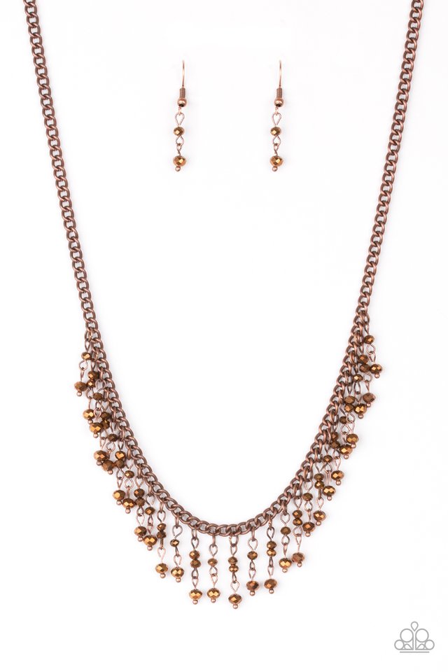 Sporadic Sparkle - Copper Paparazzi Necklace