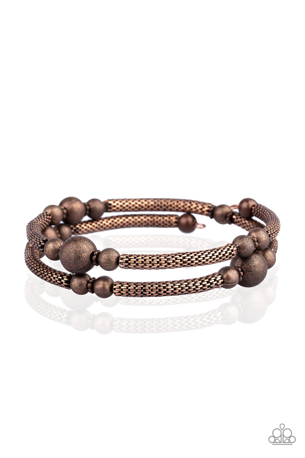 West End Wraparound - Copper Paparazzi Coil Bracelet