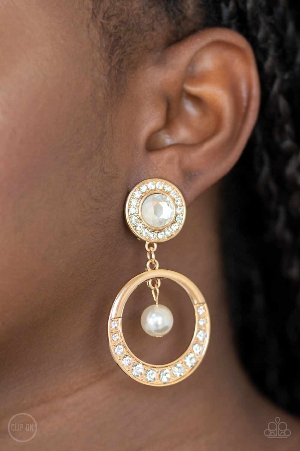 Regal Revel Gold Paparazzi Clip On Earrings