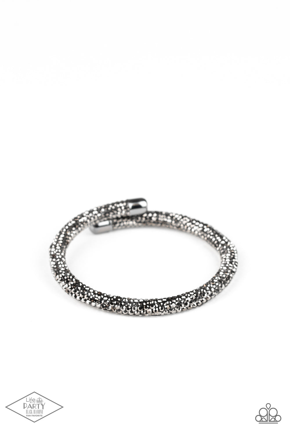 Stageworthy Sparkle - Black Paparazzi Coil Bracelet