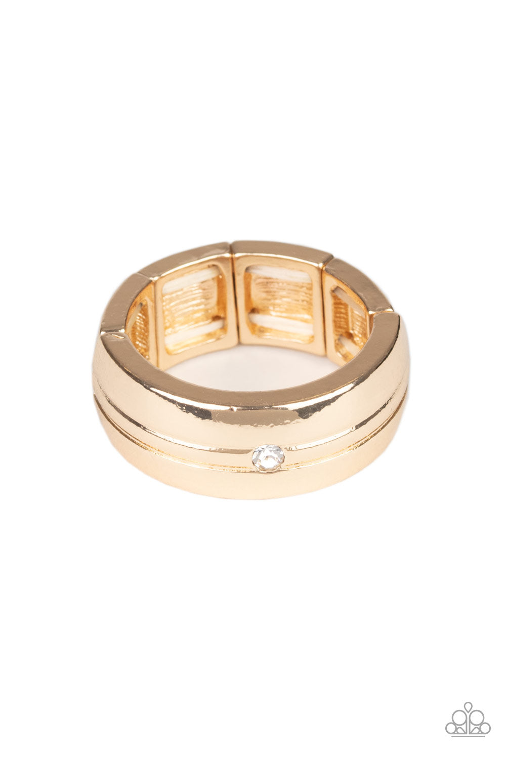 Leading Man - Gold Urban Paparazzi Ring