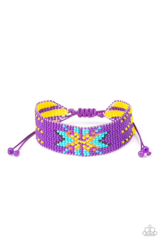 Beaded Badlands Purple Paparazzi Bracelet