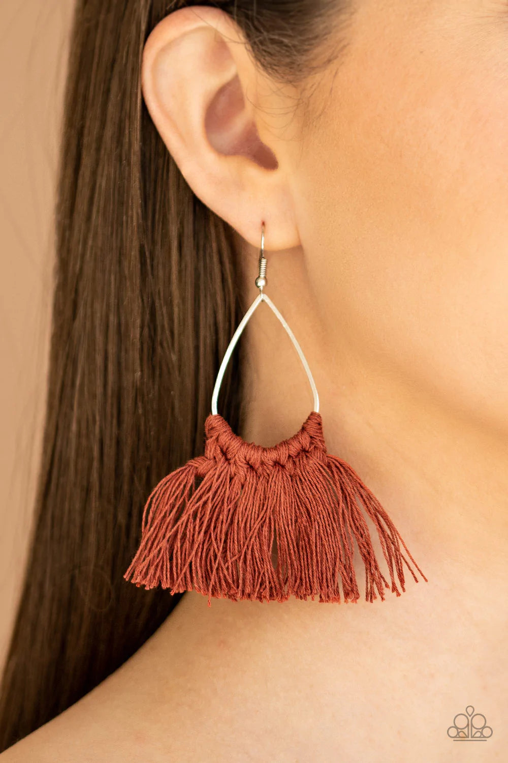 Tassle Treat Brown Paparazzi Earring