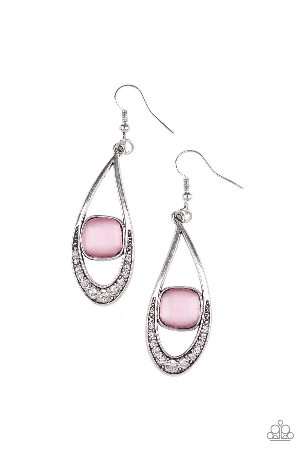 The Greatest GLOW On Earth - Pink Paparazzi Earrings