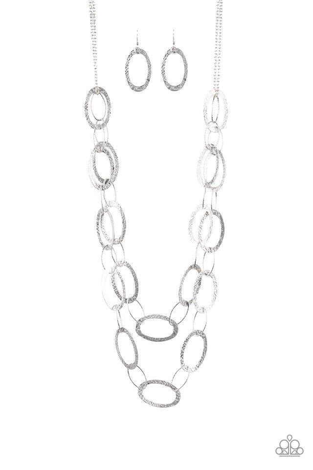 Glimmer Goals Silver Paparazzi Necklace