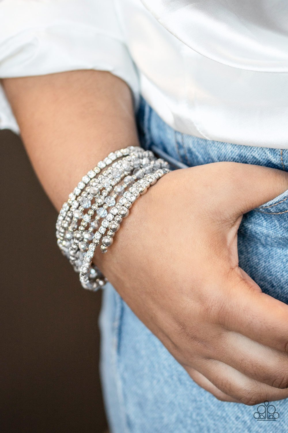 ICE Knowing You Silver Paparazzi Bracelet