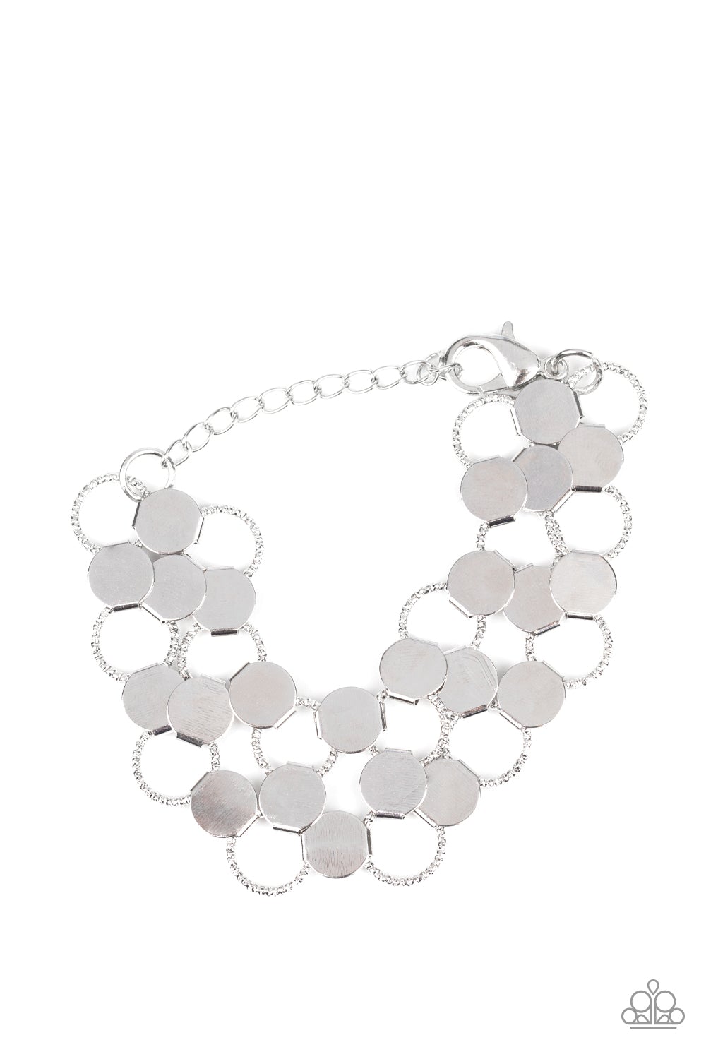 Cast A Wider Net Silver Paparazzi Bracelet