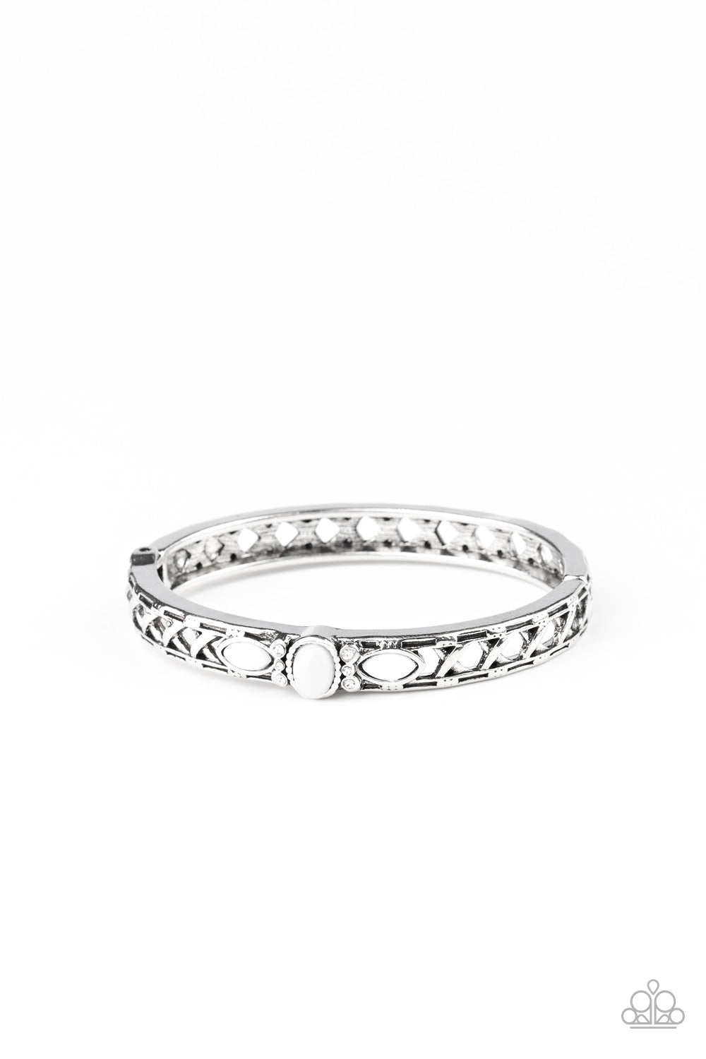 Caught In The Cross HEIRS - White Paparazzi Bracelet