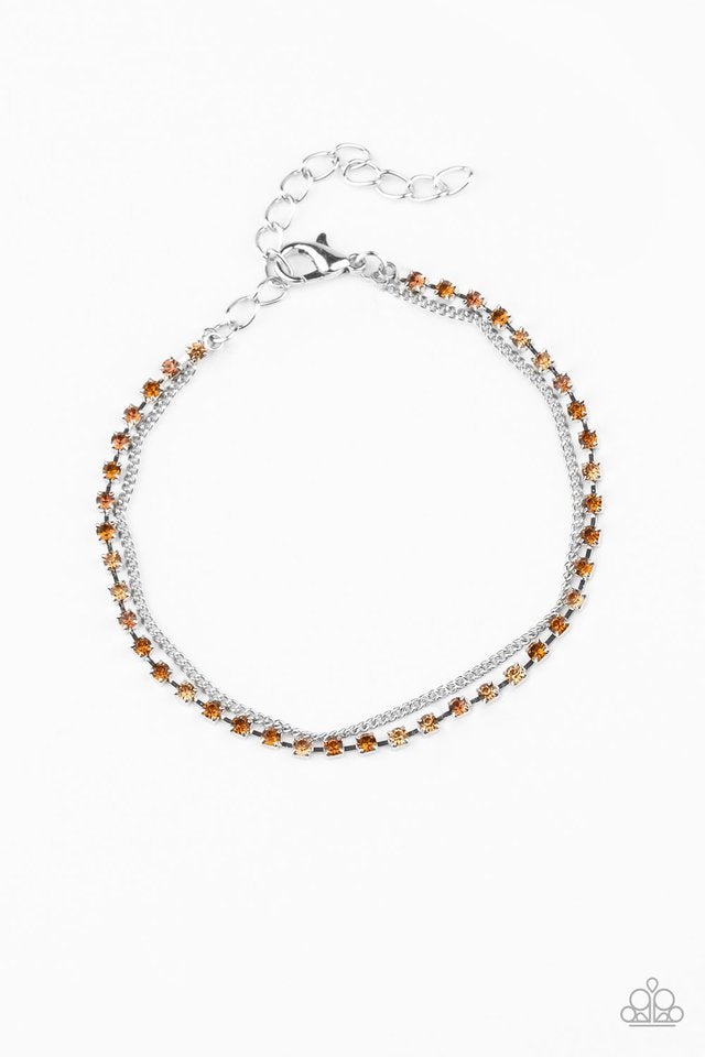 Double the Diamonds Brown Paparazzi Bracelet