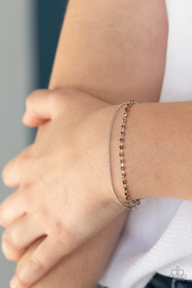 Double the Diamonds Brown Paparazzi Bracelet