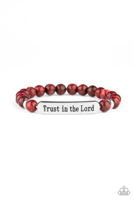 Trust Always Red Paparazzi Urban Bracelet