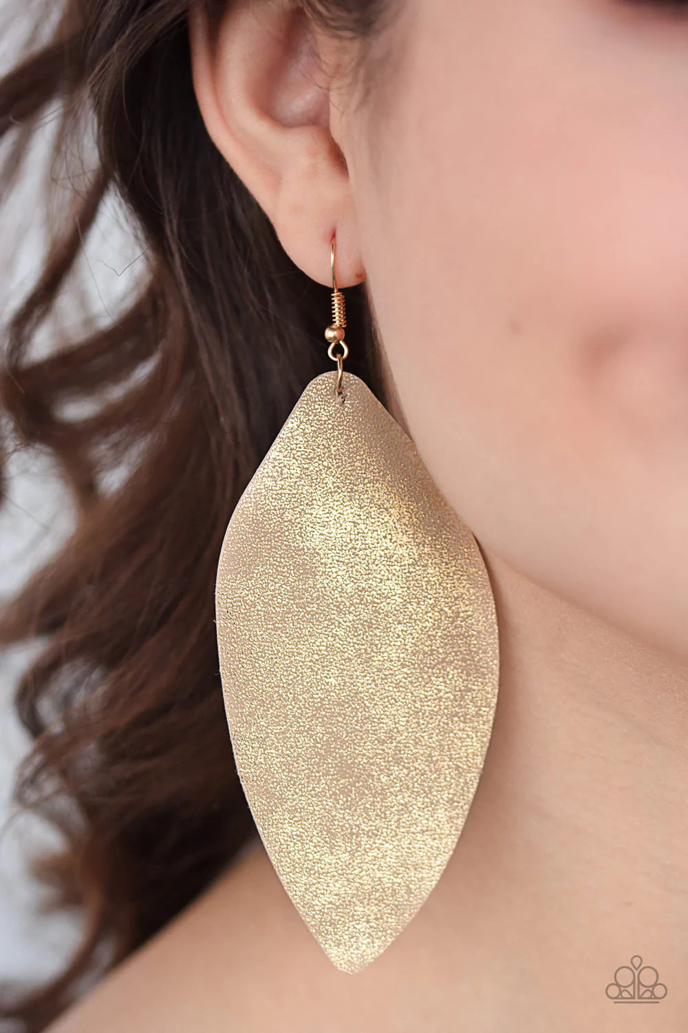 Serenely Smattered Gold Paparazzi Earrings