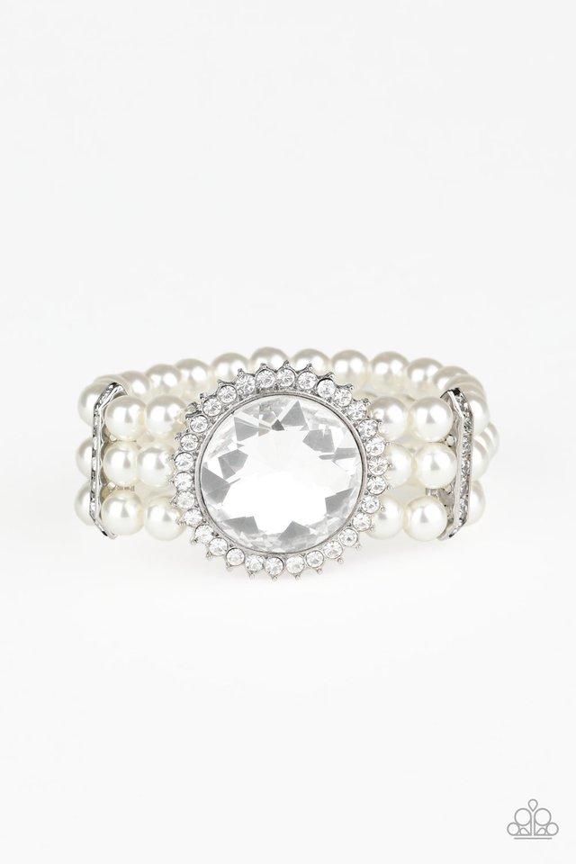 Speechless Sparkle White Paparazzi Bracelet